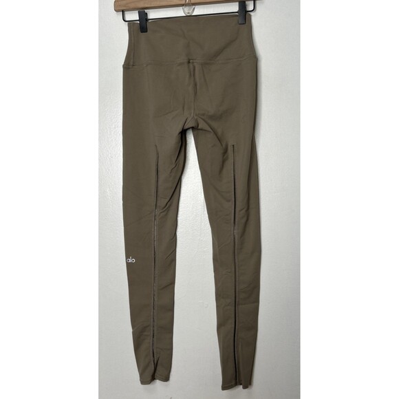 Pants - ALO Yoga High Waist Full Length Leggings Mesh line in back 22" waist brown